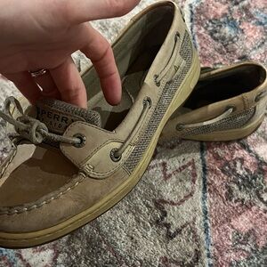 Sperry Men's Beige and Brown Boat Shoes
